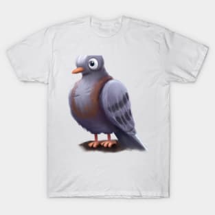 Cute Pigeon Drawing T-Shirt